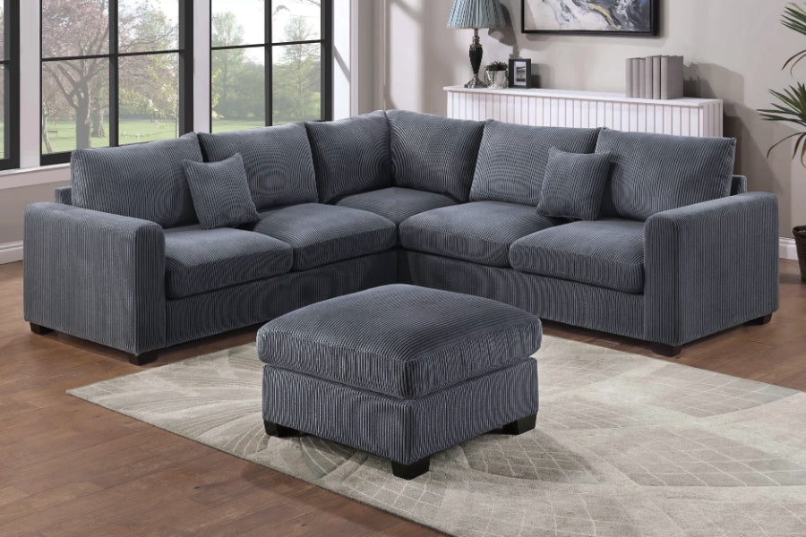 Sectional Sofa and Ottoman
