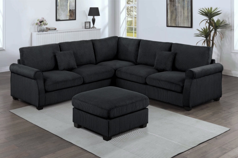 Sectional Sofa and Ottoman