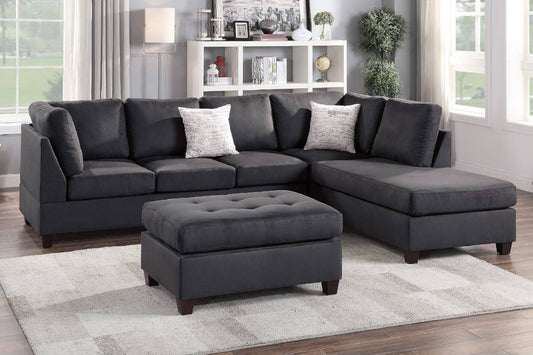 Sofa Chaise Sectional and Ottoman