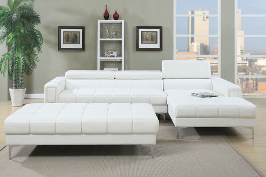 Sofa Chaise Sectional Couch and Ottoman