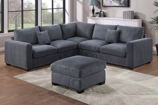 Sectional Sofa and Ottoman