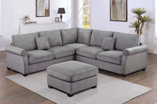 Sectional Sofa and Ottoman
