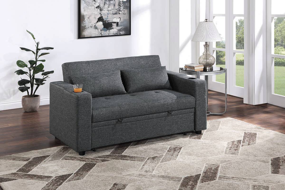 Sofa Loveseat with Pull-Out Sleeper